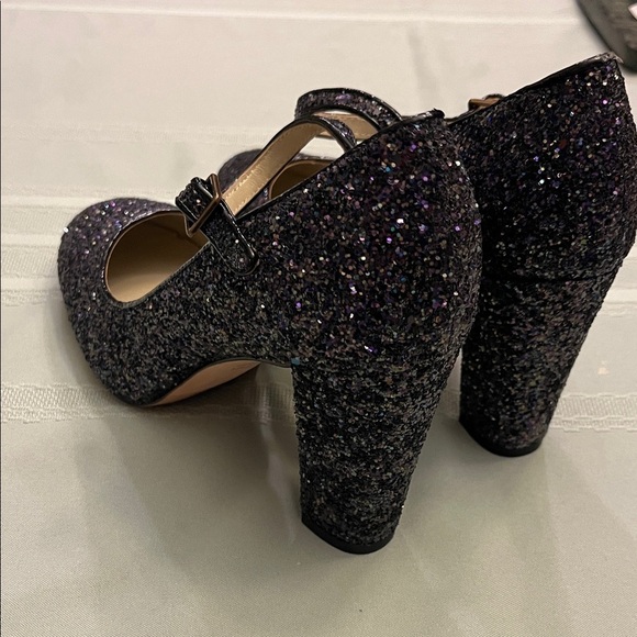 Boden Black Glitter Heels size 40 BRAND NEW - Picture 3 of 7